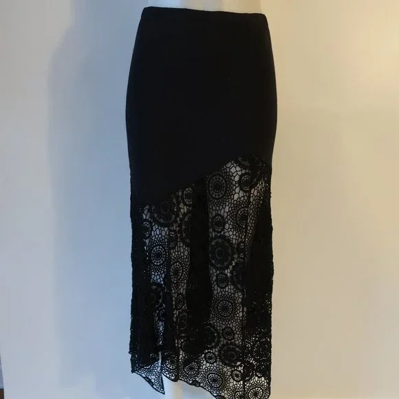 Nightcap Skirts Womens Nightcap Carissa Black Asymmetric